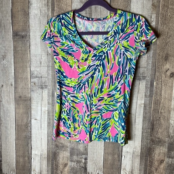 Lilly Pulitzer Etta Top in Palm Reader - Picture 1 of 7